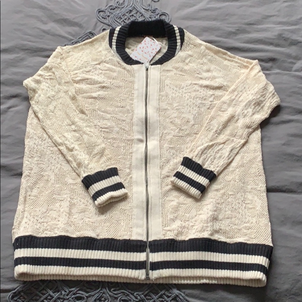 Free People Zip Sweater - Fits S-L - MSRP $168
